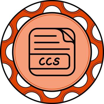 CCS File Minimal Digital Graphic Symbol vector