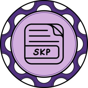 SKP File Distinct Flat Design Symbol vector