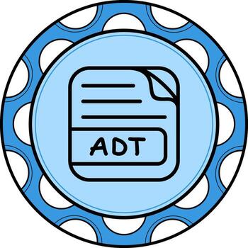 ADT File Refined Modern Design Object vector