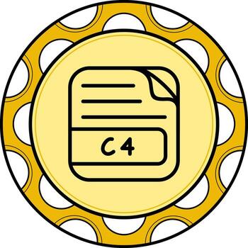 c4 archivo único digital diseño objeto vector