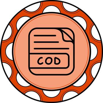 COD File Distinct Professional Graphic Symbol vector