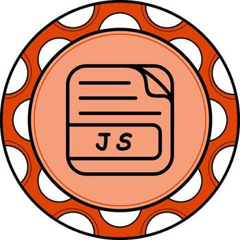 JS File Minimal Branding Feature vector