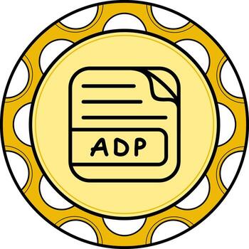 ADP File Minimal Digital Graphic Symbol vector