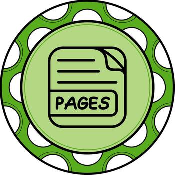 PAGES File Custom Flat Graphic Layout vector