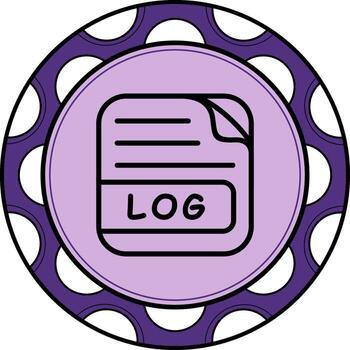 LOG File Modern UI Graphic Feature vector