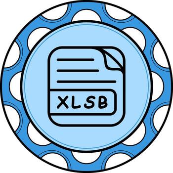 xlsb archivo profesional ui gráfico forma vector