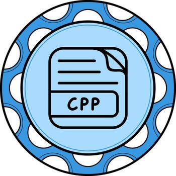 CPP File Refined Digital Shape vector