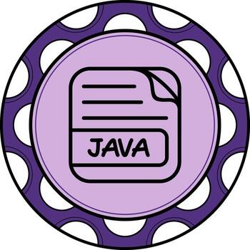 JAVA File Bold Minimal Design vector