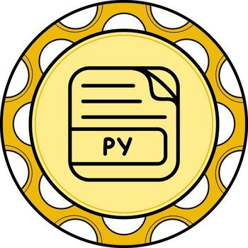 PY File Modern Digital Graphic Symbol vector
