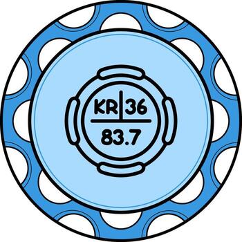 Krypton Innovative Flat Design Object vector