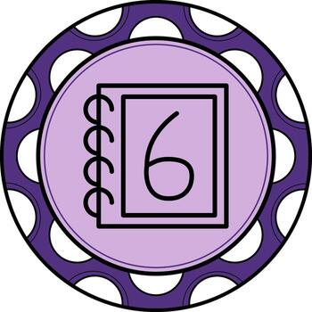 Number 6 Custom UI Art Layout vector