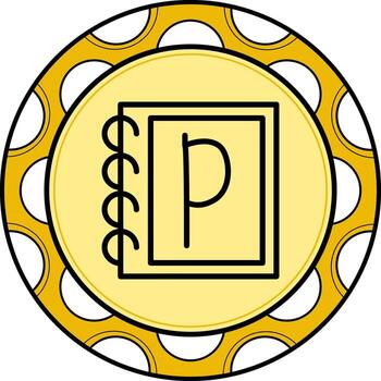 Small Letter P Custom Modern Graphic Element vector