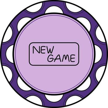 New Game Slim Button Custom UI Art Layout vector