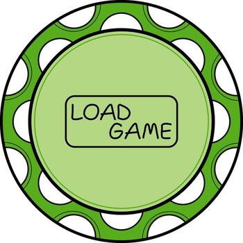 carga juego Delgado botón innovador marca gráfico característica vector