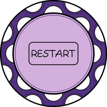 Restart Slim Button High Resolution Graphic Feature vector