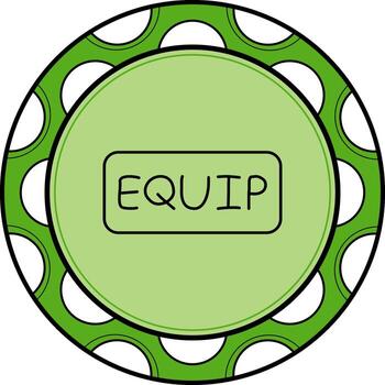 equipar Delgado botón innovador marca gráfico objeto vector