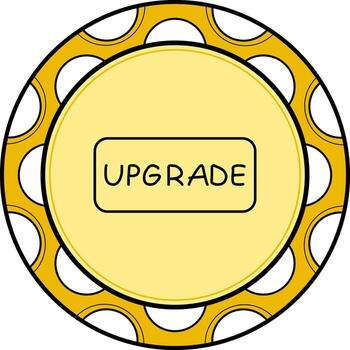 Upgrade Slim Button Professional UI Graphic Shape vector