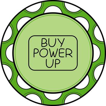 Buy Power Up Slim Button Balanced Web Graphic Feature vector