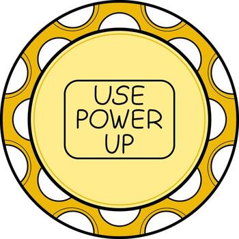 Use Power Up Slim Button Innovative Flat Graphic Layout vector