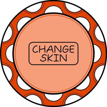 cambio piel Delgado botón refinado ui gráfico símbolo vector