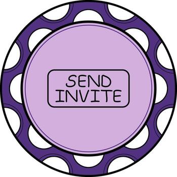 Send Invite Slim Button Premium Creative Design Element vector
