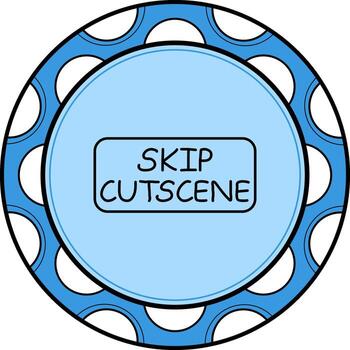Skip Cutscene Slim Button Distinct Professional Graphic Symbol vector