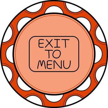Exit to Menu Slim Button Sophisticated Digital Art Form vector