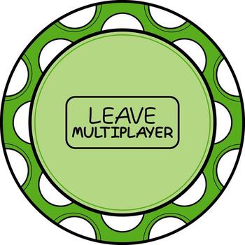 salir multijugador Delgado botón elegante digital símbolo vector