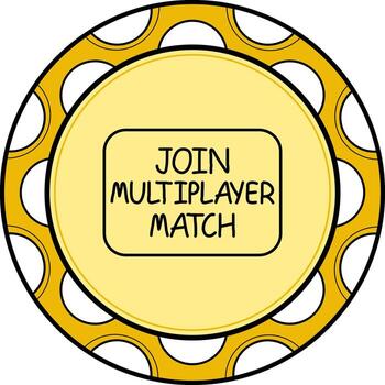 unirse multijugador partido Delgado botón mínimo moderno Arte formar vector