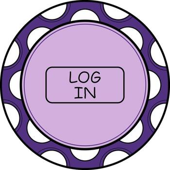 Iniciar sesión en Delgado botón alto calidad diseño elemento vector