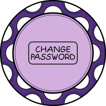 cambio contraseña Delgado botón elegante ui elemento vector