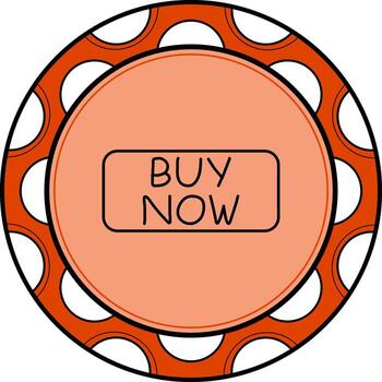 comprar ahora Delgado botón equilibrado web gráfico característica vector