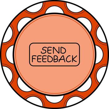 Send Feedback Slim Button Minimal Digital Graphic Symbol vector