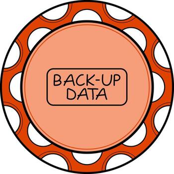 apoyo datos Delgado botón mínimo plano Arte característica vector