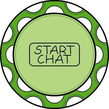 Start Chat Slim Button Minimal Branding Feature vector