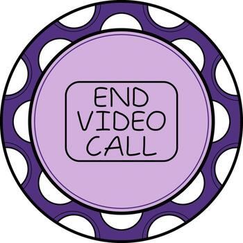 End Call Slim Button Dynamic Creative Design Feature vector