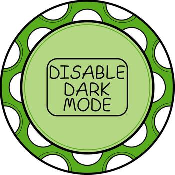 Disable Dark Mode Slim Button Clean Modern Art Element vector