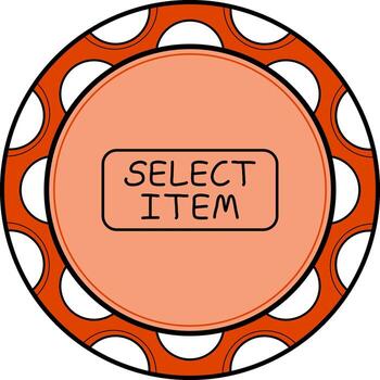 Seleccione articulo Delgado botón elegante creativo Arte característica vector