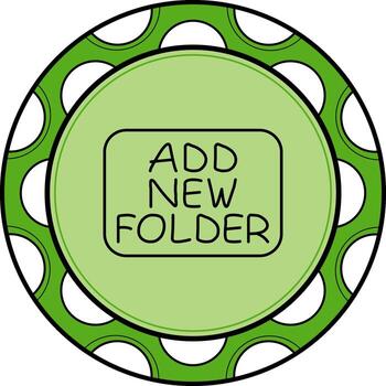 añadir nuevo carpeta Delgado botón sofisticado marca Arte diseño vector