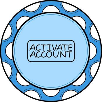 activar cuenta Delgado botón elegante ui diseño diseño vector