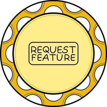 Request Feature Slim Button High Resolution Graphic Feature vector