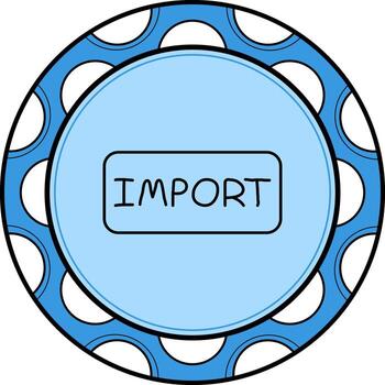 Import Slim Button Dynamic Creative Design Feature vector