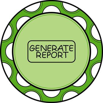 generar reporte Delgado botón mínimo plano forma vector