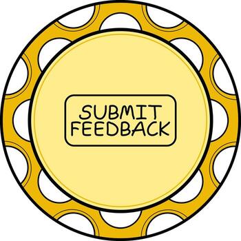 Submit Feedback Slim Button Contemporary Flat Design Feature vector