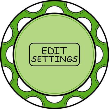 editar ajustes Delgado botón elegante web diseño símbolo vector