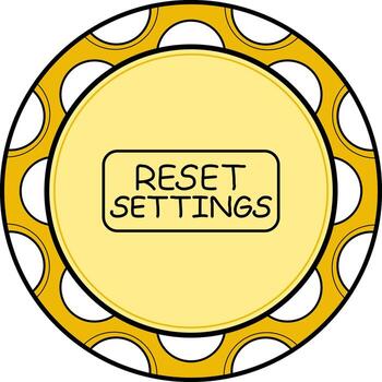 Reset Settings Slim Button Balanced Art Symbol vector