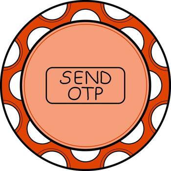 Send OTP Slim Button High Quality Design Object vector