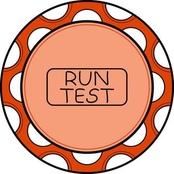 correr prueba Delgado botón distinto plano Arte símbolo vector