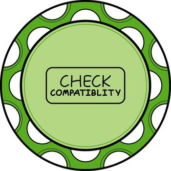Check Compatibility Slim Button Premium Creative Design Element vector