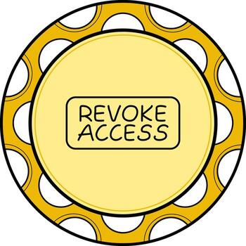 revocar acceso Delgado botón moderno digital gráfico símbolo vector
